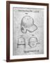 PP716-Slate Baseball Helmet Patent Poster-Cole Borders-Framed Giclee Print