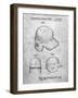 PP716-Slate Baseball Helmet Patent Poster-Cole Borders-Framed Giclee Print