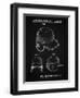 PP716-Vintage Black Baseball Helmet Patent Poster-Cole Borders-Framed Premium Giclee Print