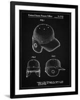 PP716-Vintage Black Baseball Helmet Patent Poster-Cole Borders-Framed Giclee Print