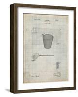 PP717-Antique Grid Parchment Basketball Goal Patent Poster-Cole Borders-Framed Premium Giclee Print