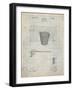 PP717-Antique Grid Parchment Basketball Goal Patent Poster-Cole Borders-Framed Premium Giclee Print