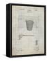 PP717-Antique Grid Parchment Basketball Goal Patent Poster-Cole Borders-Framed Stretched Canvas