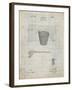 PP717-Antique Grid Parchment Basketball Goal Patent Poster-Cole Borders-Framed Giclee Print