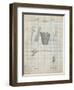 PP717-Antique Grid Parchment Basketball Goal Patent Poster-Cole Borders-Framed Giclee Print