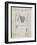 PP717-Antique Grid Parchment Basketball Goal Patent Poster-Cole Borders-Framed Giclee Print