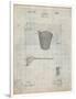 PP717-Antique Grid Parchment Basketball Goal Patent Poster-Cole Borders-Framed Premium Giclee Print