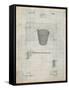 PP717-Antique Grid Parchment Basketball Goal Patent Poster-Cole Borders-Framed Stretched Canvas