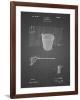 PP717-Black Grid Basketball Goal Patent Poster-Cole Borders-Framed Giclee Print