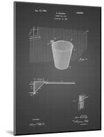 PP717-Black Grid Basketball Goal Patent Poster-Cole Borders-Mounted Giclee Print