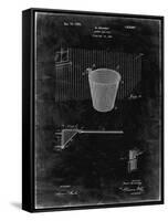 PP717-Black Grunge Basketball Goal Patent Poster-Cole Borders-Framed Stretched Canvas