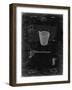 PP717-Black Grunge Basketball Goal Patent Poster-Cole Borders-Framed Giclee Print