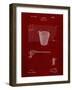 PP717-Burgundy Basketball Goal Patent Poster-Cole Borders-Framed Premium Giclee Print