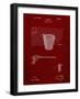 PP717-Burgundy Basketball Goal Patent Poster-Cole Borders-Framed Premium Giclee Print