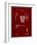 PP717-Burgundy Basketball Goal Patent Poster-Cole Borders-Framed Giclee Print