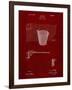 PP717-Burgundy Basketball Goal Patent Poster-Cole Borders-Framed Giclee Print