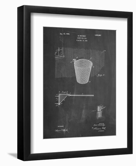 PP717-Chalkboard Basketball Goal Patent Poster-Cole Borders-Framed Giclee Print