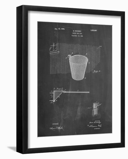 PP717-Chalkboard Basketball Goal Patent Poster-Cole Borders-Framed Giclee Print