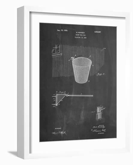 PP717-Chalkboard Basketball Goal Patent Poster-Cole Borders-Framed Giclee Print