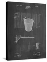 PP717-Chalkboard Basketball Goal Patent Poster-Cole Borders-Stretched Canvas