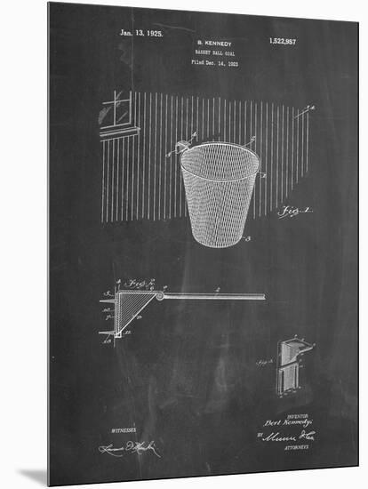 PP717-Chalkboard Basketball Goal Patent Poster-Cole Borders-Mounted Giclee Print