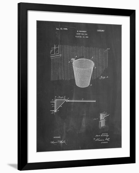 PP717-Chalkboard Basketball Goal Patent Poster-Cole Borders-Framed Giclee Print