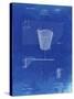 PP717-Faded Blueprint Basketball Goal Patent Poster-Cole Borders-Stretched Canvas