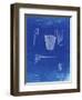 PP717-Faded Blueprint Basketball Goal Patent Poster-Cole Borders-Framed Giclee Print