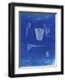 PP717-Faded Blueprint Basketball Goal Patent Poster-Cole Borders-Framed Giclee Print