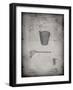 PP717-Faded Grey Basketball Goal Patent Poster-Cole Borders-Framed Giclee Print