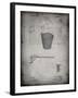 PP717-Faded Grey Basketball Goal Patent Poster-Cole Borders-Framed Giclee Print