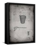 PP717-Faded Grey Basketball Goal Patent Poster-Cole Borders-Framed Stretched Canvas