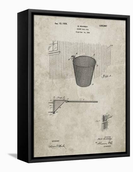 PP717-Sandstone Basketball Goal Patent Poster-Cole Borders-Framed Stretched Canvas