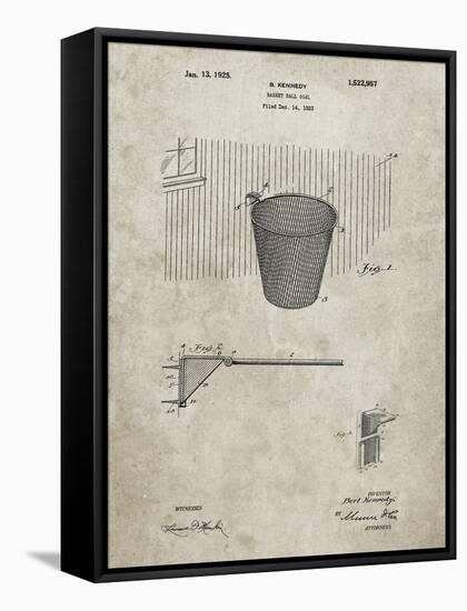 PP717-Sandstone Basketball Goal Patent Poster-Cole Borders-Framed Stretched Canvas