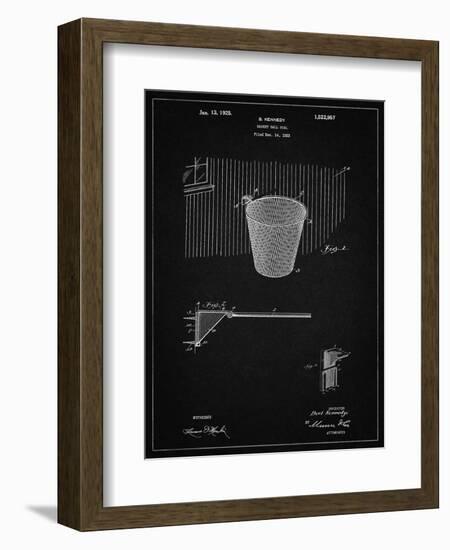 PP717-Vintage Black Basketball Goal Patent Poster-Cole Borders-Framed Giclee Print