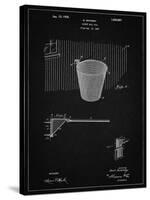 PP717-Vintage Black Basketball Goal Patent Poster-Cole Borders-Stretched Canvas