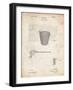 PP717-Vintage Parchment Basketball Goal Patent Poster-Cole Borders-Framed Giclee Print