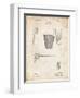 PP717-Vintage Parchment Basketball Goal Patent Poster-Cole Borders-Framed Giclee Print