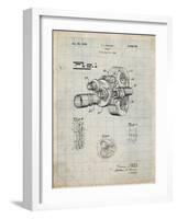 PP72-Antique Grid Parchment Bell and Howell Color Filter Camera Patent Poster-Cole Borders-Framed Giclee Print