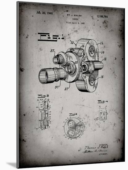 PP72-Faded Grey Bell and Howell Color Filter Camera Patent Poster-Cole Borders-Mounted Giclee Print