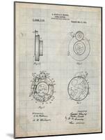 PP720-Antique Grid Parchment Bausch and Lomb Camera Shutter Patent Poster-Cole Borders-Mounted Giclee Print