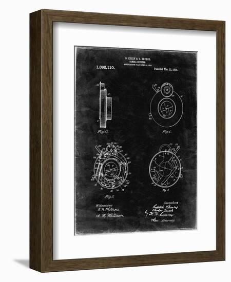 PP720-Black Grunge Bausch and Lomb Camera Shutter Patent Poster-Cole Borders-Framed Giclee Print