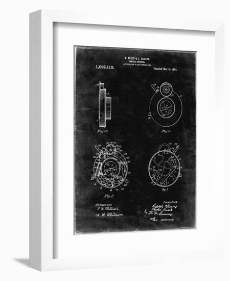 PP720-Black Grunge Bausch and Lomb Camera Shutter Patent Poster-Cole Borders-Framed Giclee Print