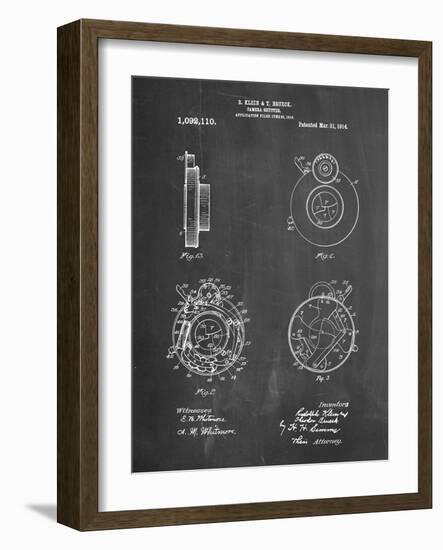 PP720-Chalkboard Bausch and Lomb Camera Shutter Patent Poster-Cole Borders-Framed Giclee Print