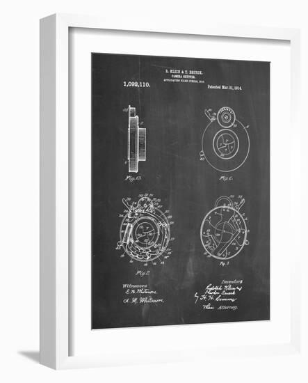 PP720-Chalkboard Bausch and Lomb Camera Shutter Patent Poster-Cole Borders-Framed Giclee Print