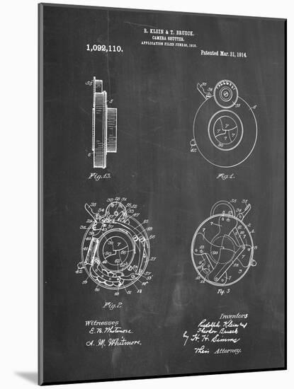 PP720-Chalkboard Bausch and Lomb Camera Shutter Patent Poster-Cole Borders-Mounted Giclee Print