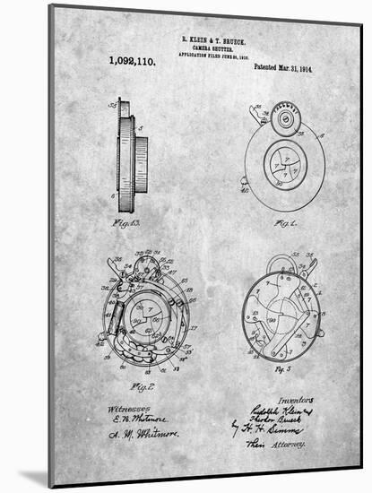 PP720-Slate Bausch and Lomb Camera Shutter Patent Poster-Cole Borders-Mounted Giclee Print