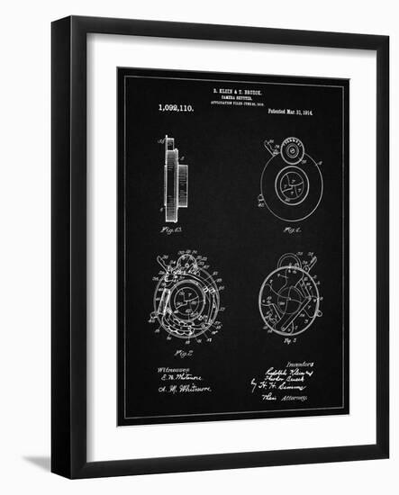 PP720-Vintage Black Bausch and Lomb Camera Shutter Patent Poster-Cole Borders-Framed Giclee Print