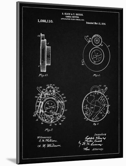 PP720-Vintage Black Bausch and Lomb Camera Shutter Patent Poster-Cole Borders-Mounted Giclee Print