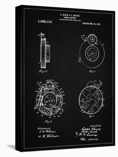 PP720-Vintage Black Bausch and Lomb Camera Shutter Patent Poster-Cole Borders-Stretched Canvas